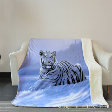 3D animal design super soft warm and cosy throw bed blanket